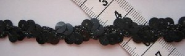 Paillettenband schwarz